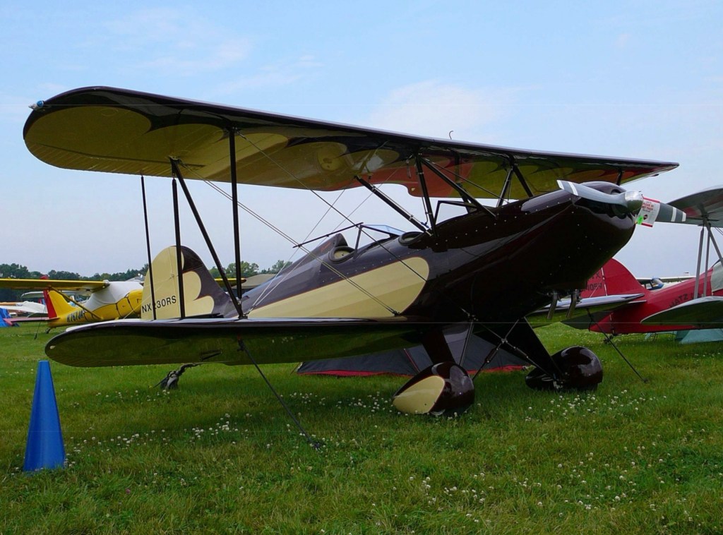 Photo: Parked bi-wing airplane ©CRFCYYC