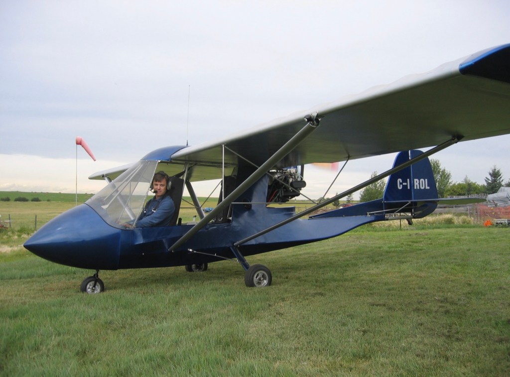 Photo: Ken & his Challenger airplane