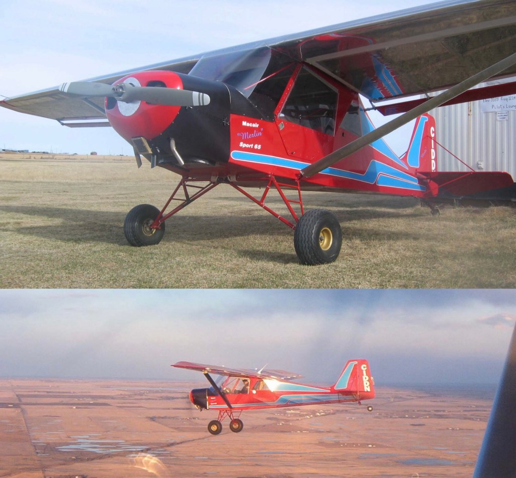 Photo: Same Airplane, one flying & the other not